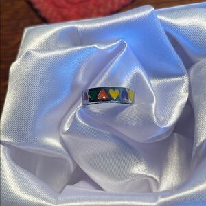 Colorful Heart Kids Ring